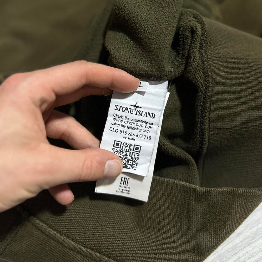 Stone Island Dark Green Pullover Crewneck