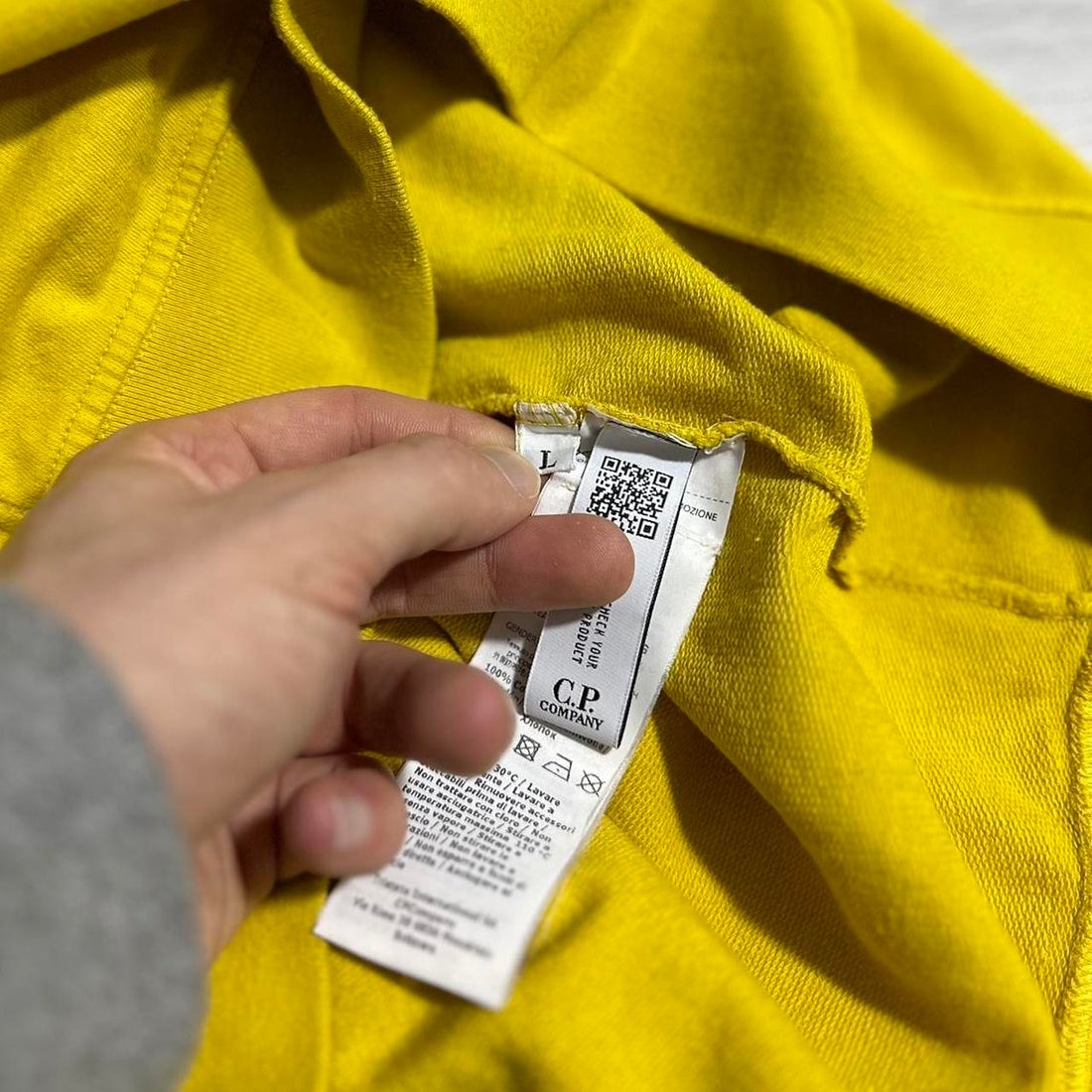 CP Company Yellow Quarter Zip Pullover