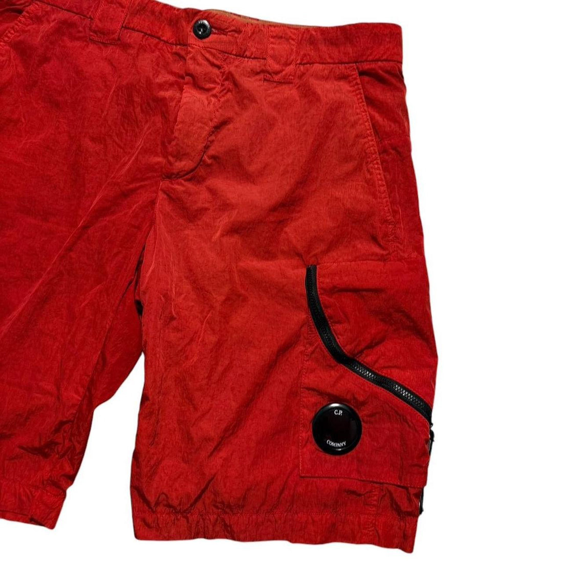 CP Company Red Re-Colour Nylon Shorts