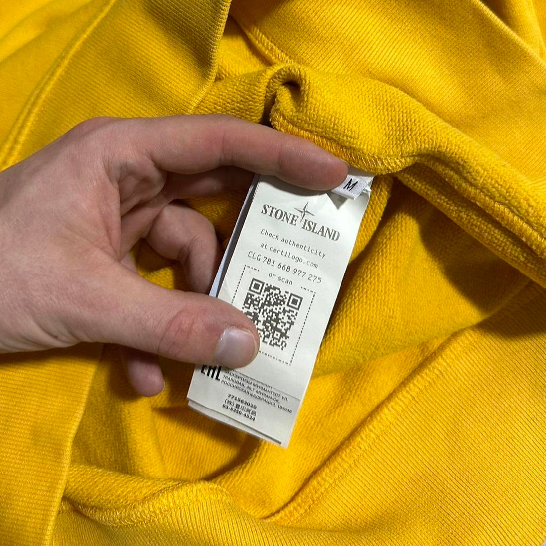Stone Island Yellow Pullover Crewneck