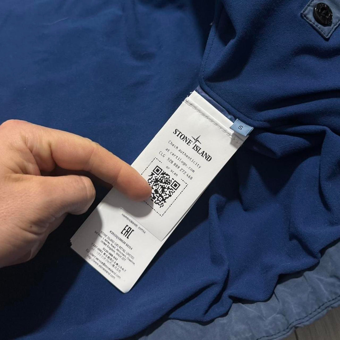 Stone Island David Light Indigo Denim Research Jacket