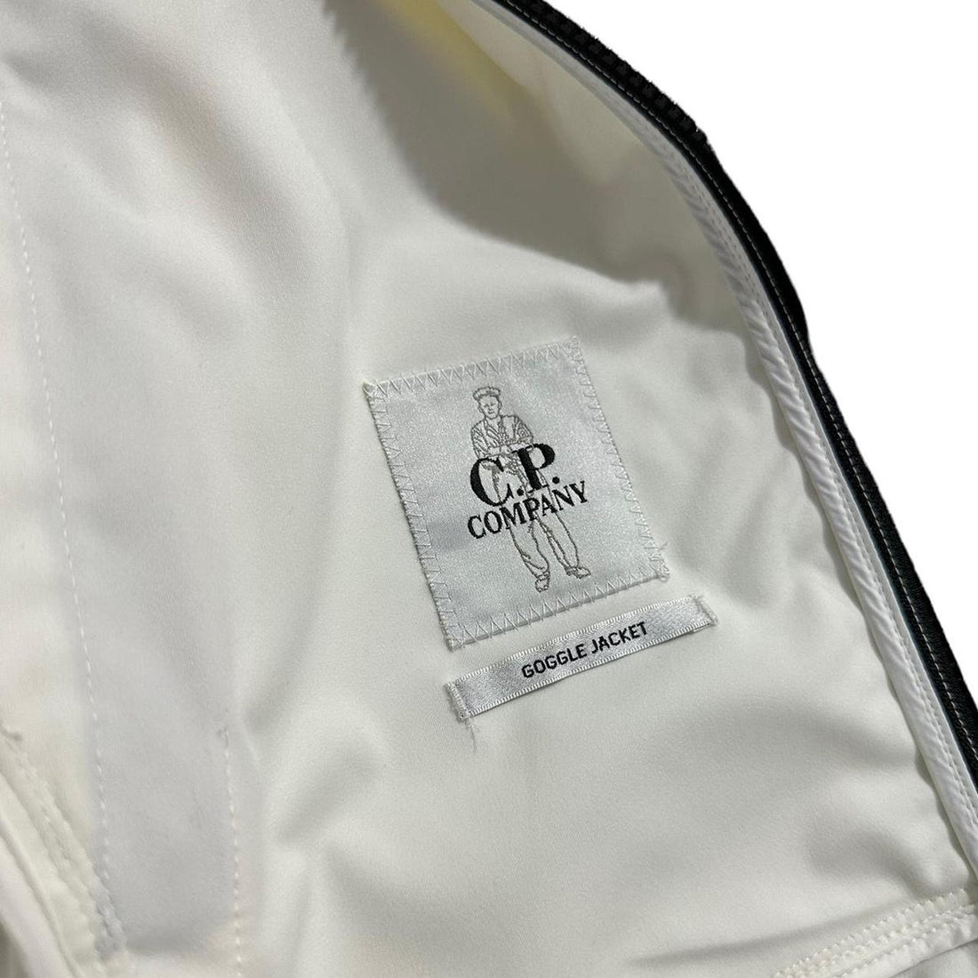 CP Company White Soft Shell-R Goggle Jacket