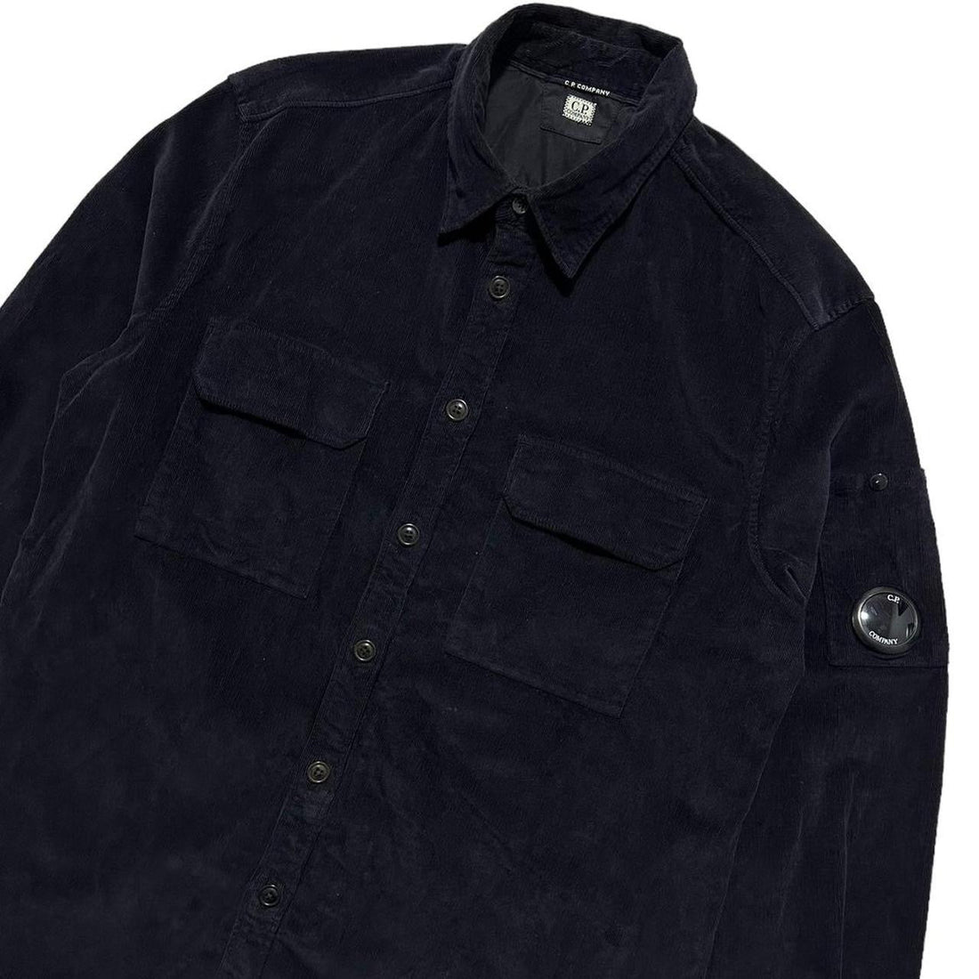 CP Company Black Thin Corduroy Shirt