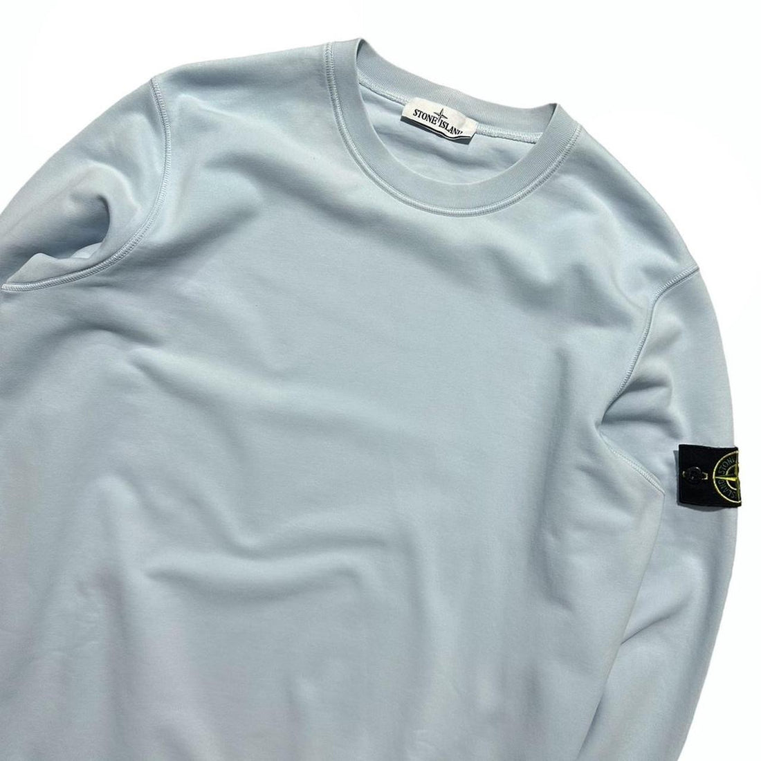 Stone Island Light Blue Pullover Crewneck