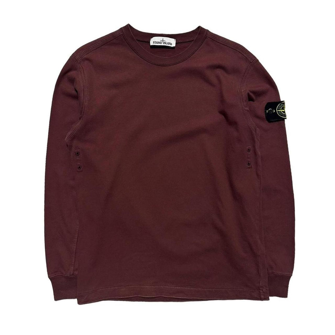 Stone Island Burgundy Thin Pullover Crewneck