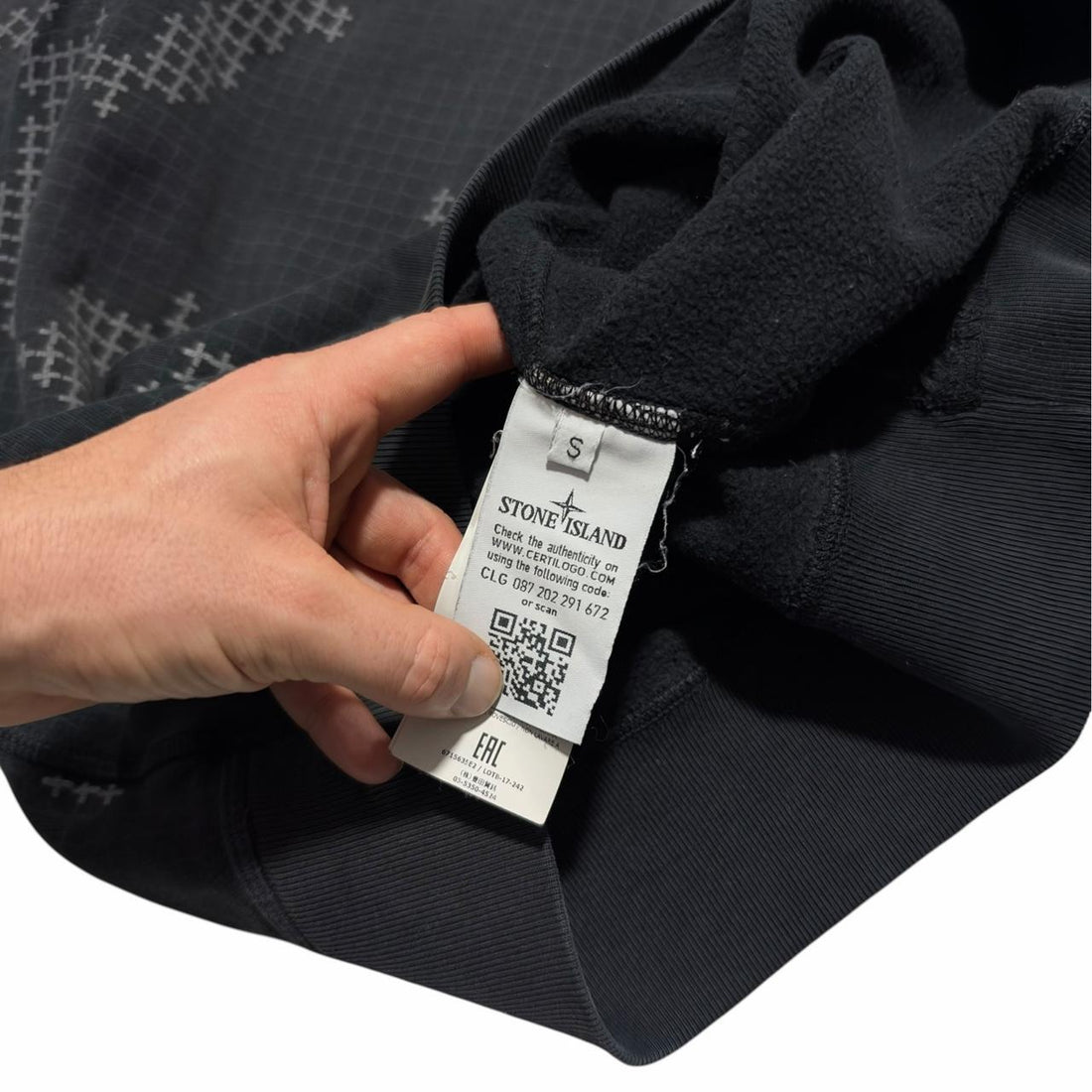 Stone Island Digital Grid Camo Pullover Crewneck