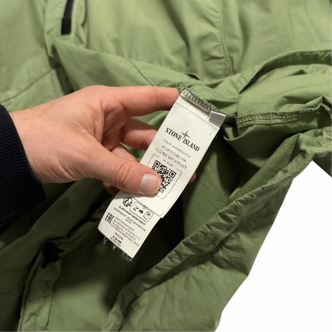 Stone Island Green Pullover Smock Jacket