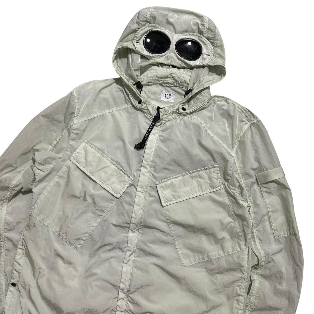 CP Company Lime Green Nylon Goggle Jacket