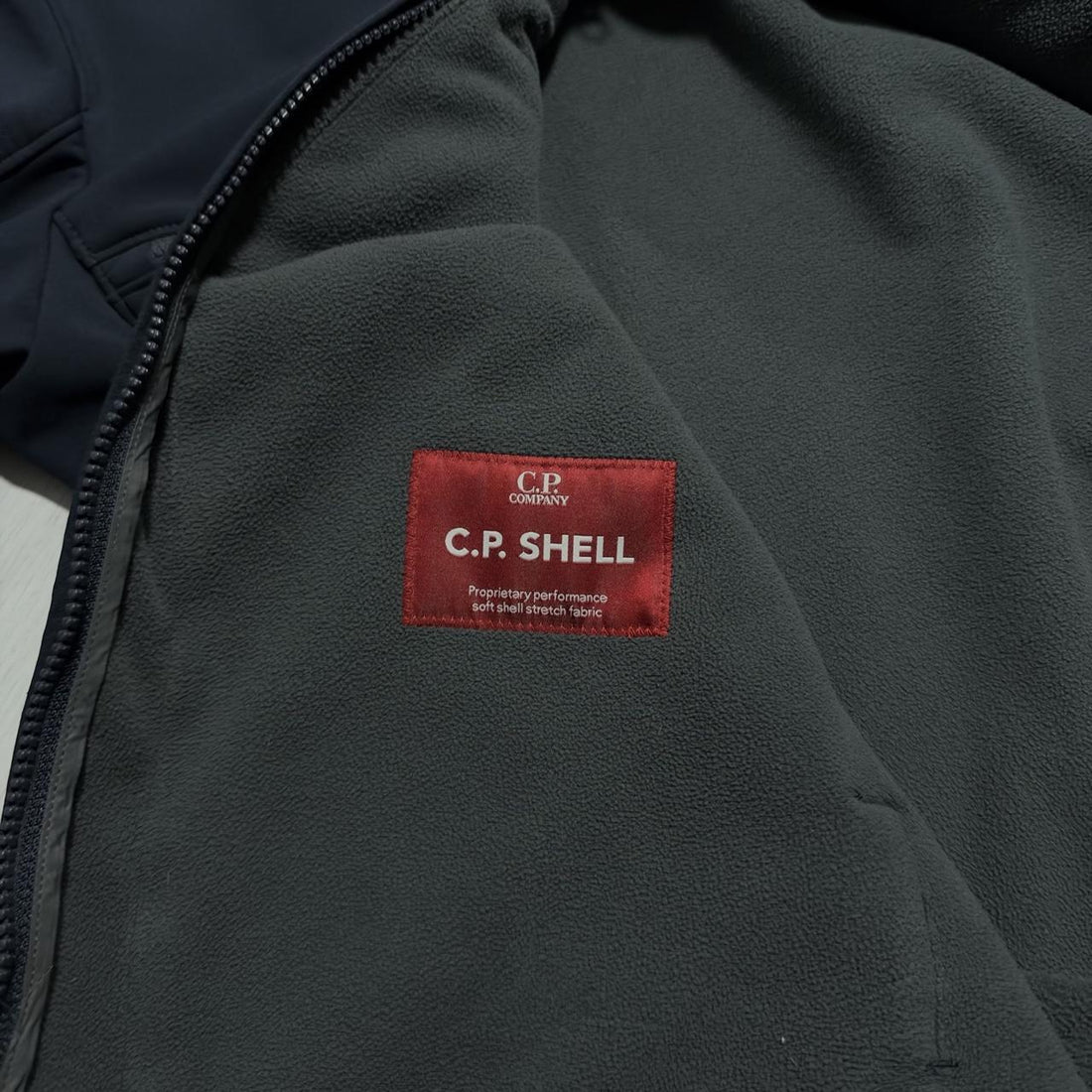 CP Company Navy Soft Shell Goggle Jacket