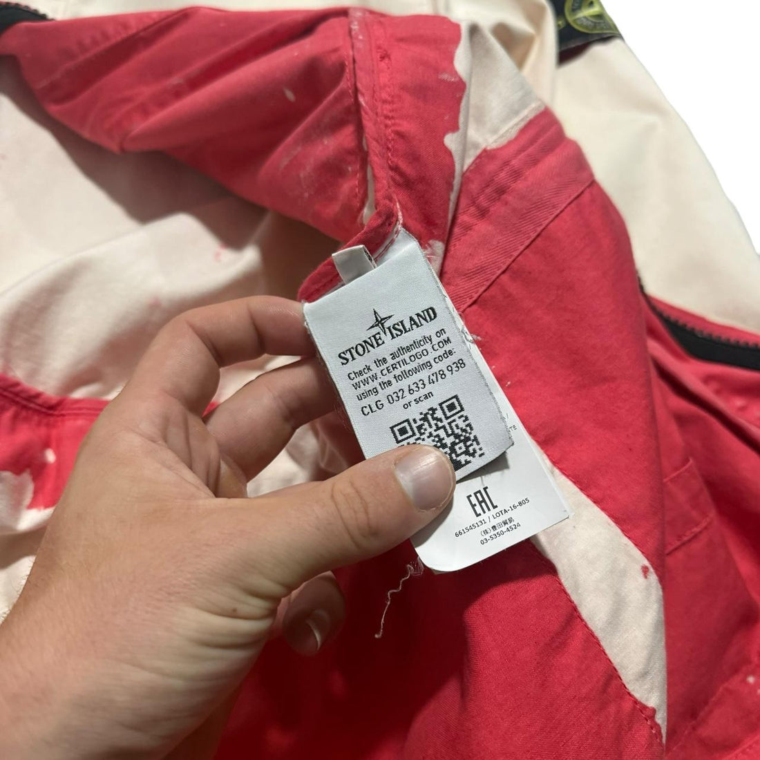 Stone Island Hand corrosion On Raso Field Jacket