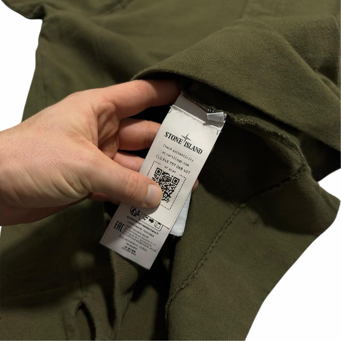 Stone Island Green Ghost Pullover Quarter Zip