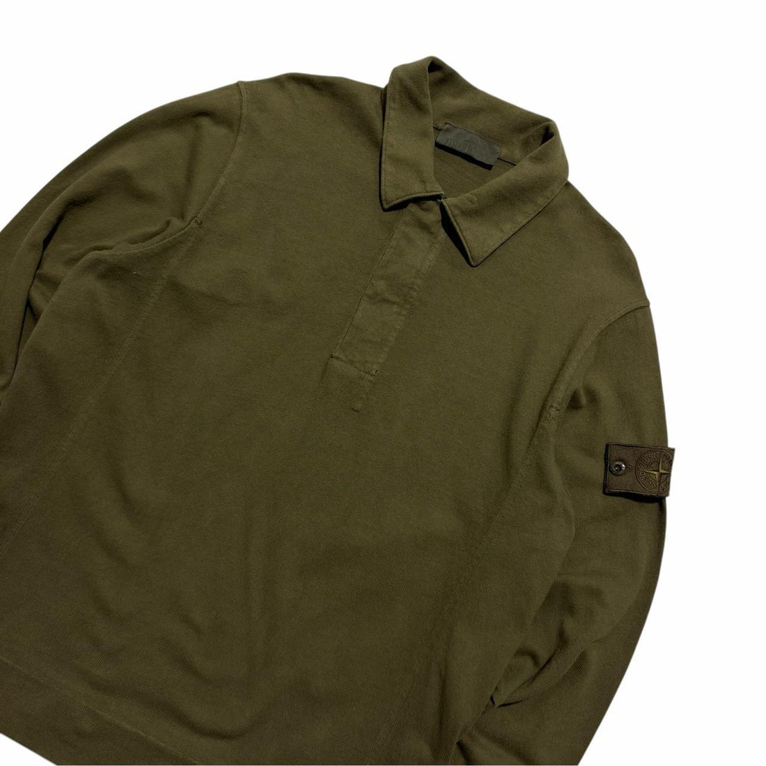 Stone Island Green Ghost Pullover Quarter Zip
