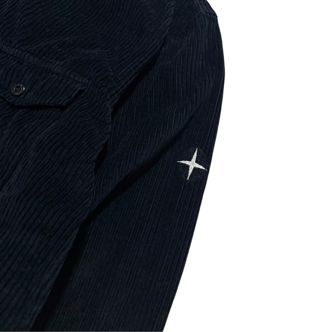 Stone Island Navy Heavy Corduroy Zip Up