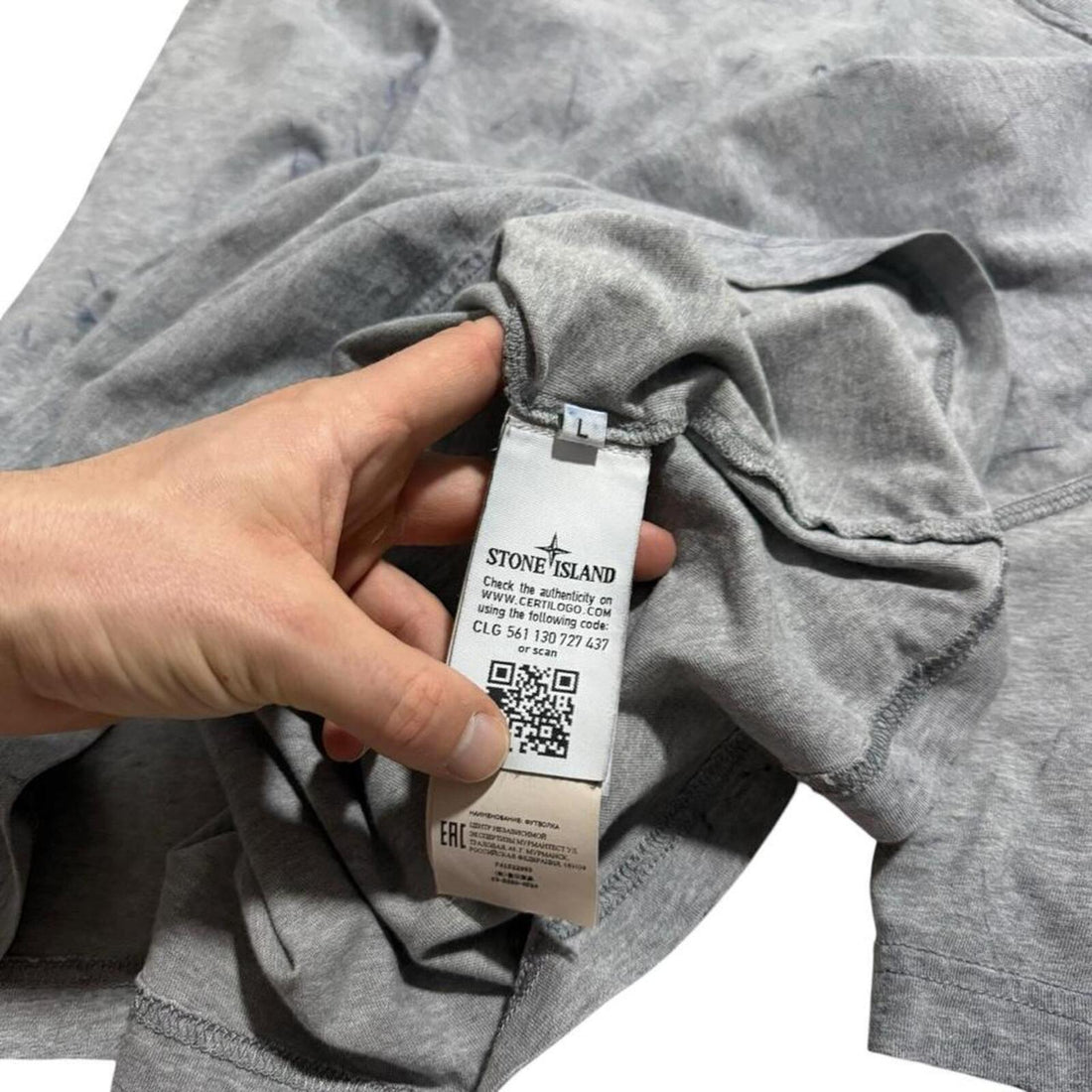 Stone Island Blue Dust Treatment T-Shirt