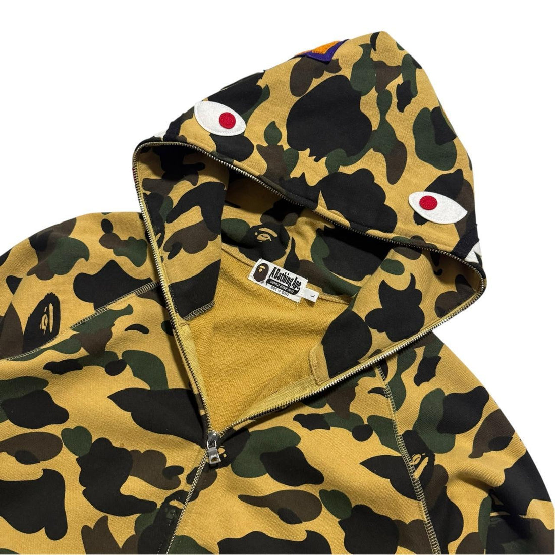 A Bathing Ape Camo Shark Hoodie