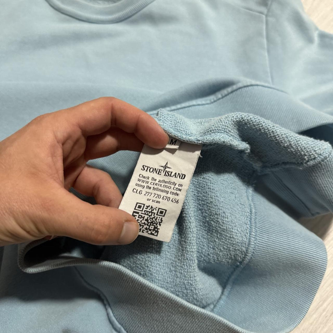 Stone Island Baby Blue Pullover Crewneck