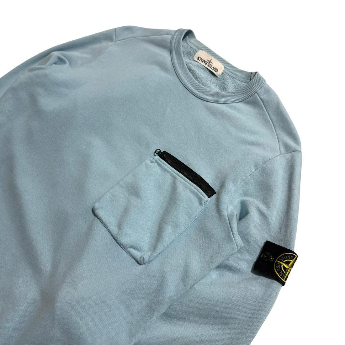 Stone Island Baby Blue Pullover Crewneck