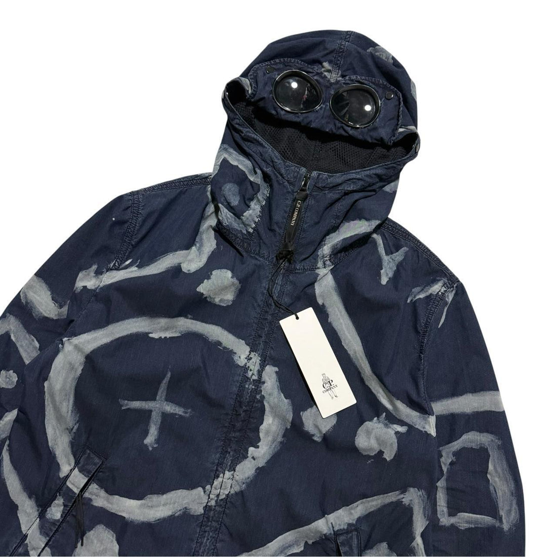 CP Company Hand Painted Indigo 50 Goggle Jacket