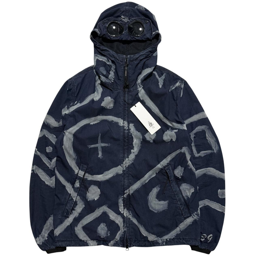 CP Company Hand Painted Indigo 50 Goggle Jacket