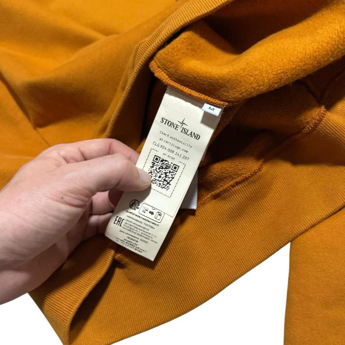 Stone Island Orange Quarter Zip Pullover