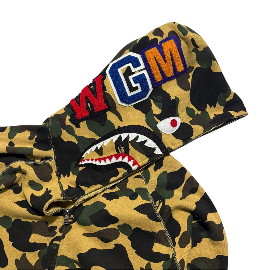 A Bathing Ape Camo Shark Hoodie