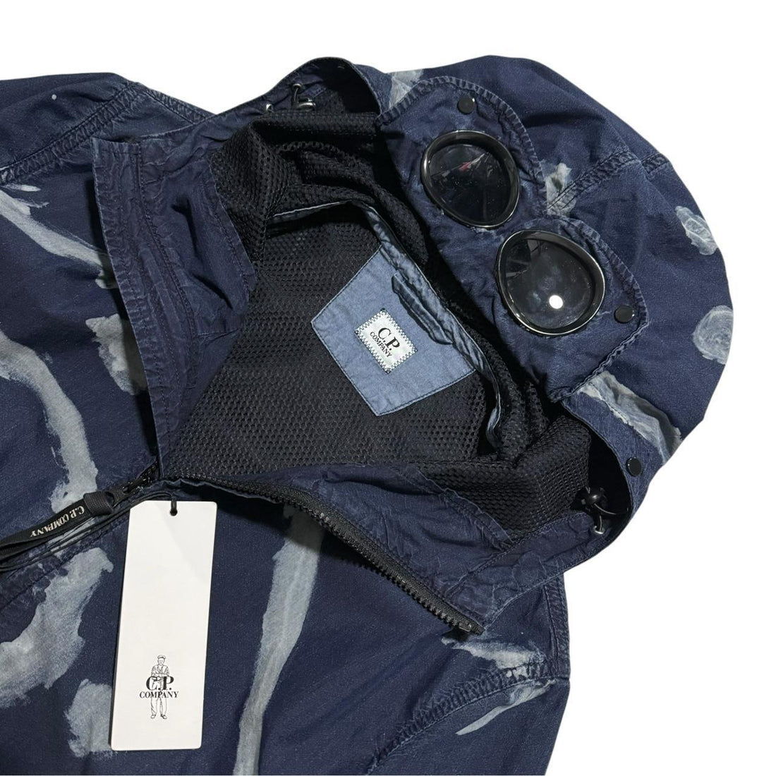 CP Company Hand Painted Indigo 50 Goggle Jacket