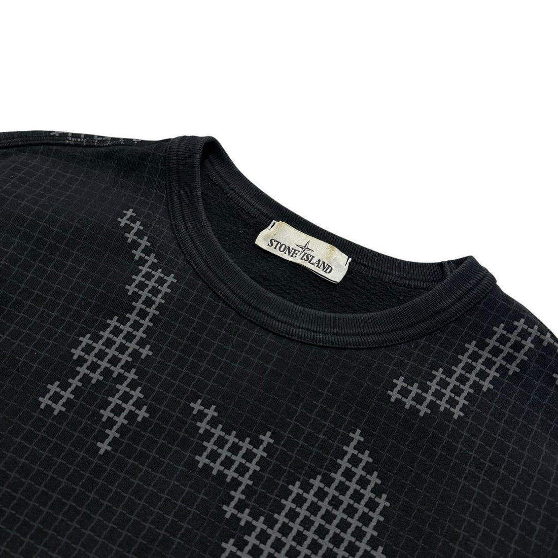 Stone Island Grid Camo Pullover Crewneck
