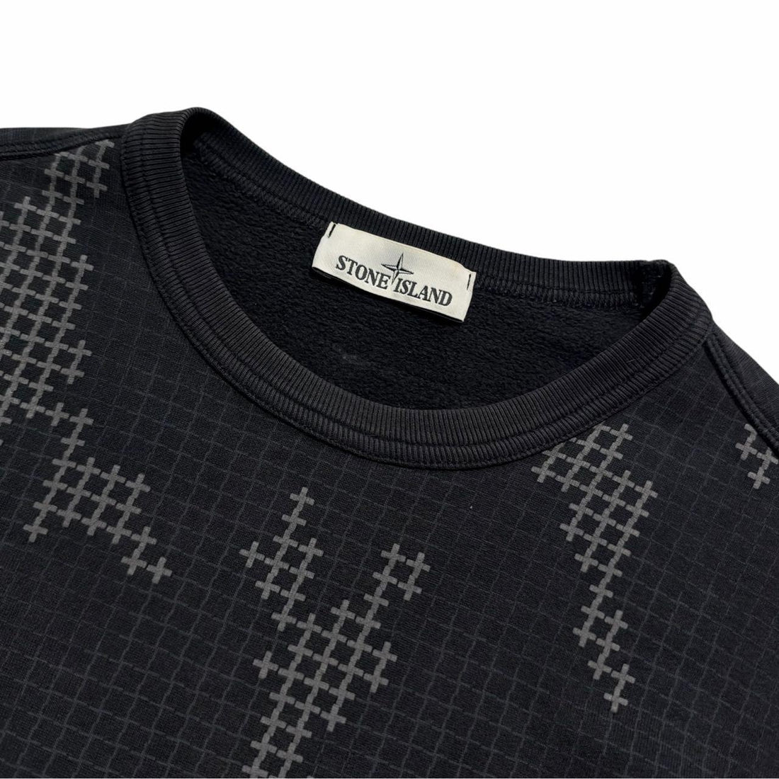 Stone Island Digital Grid Camo Pullover Crewneck