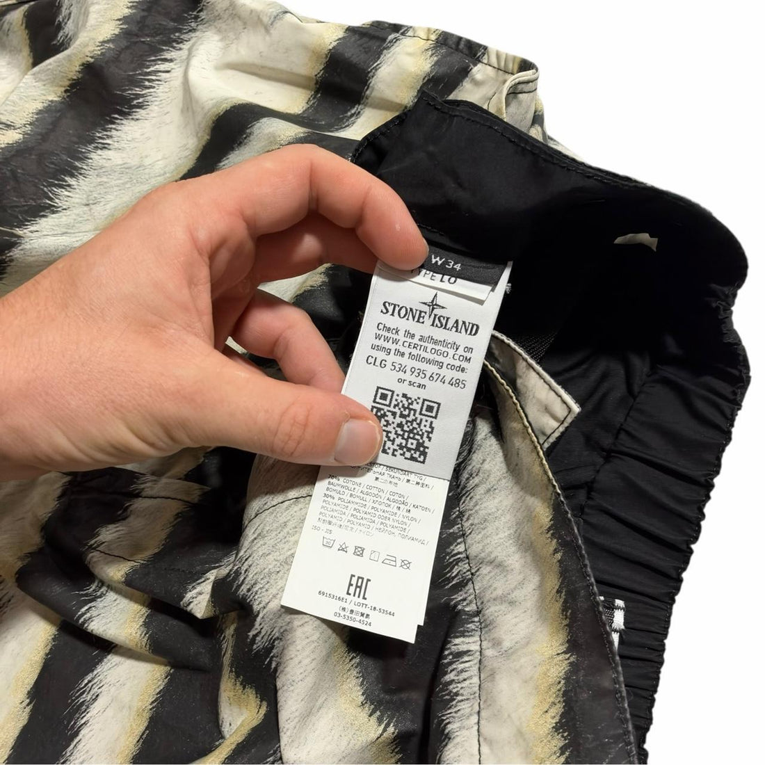 Stone Island Tiger Camo Cargo Bottoms