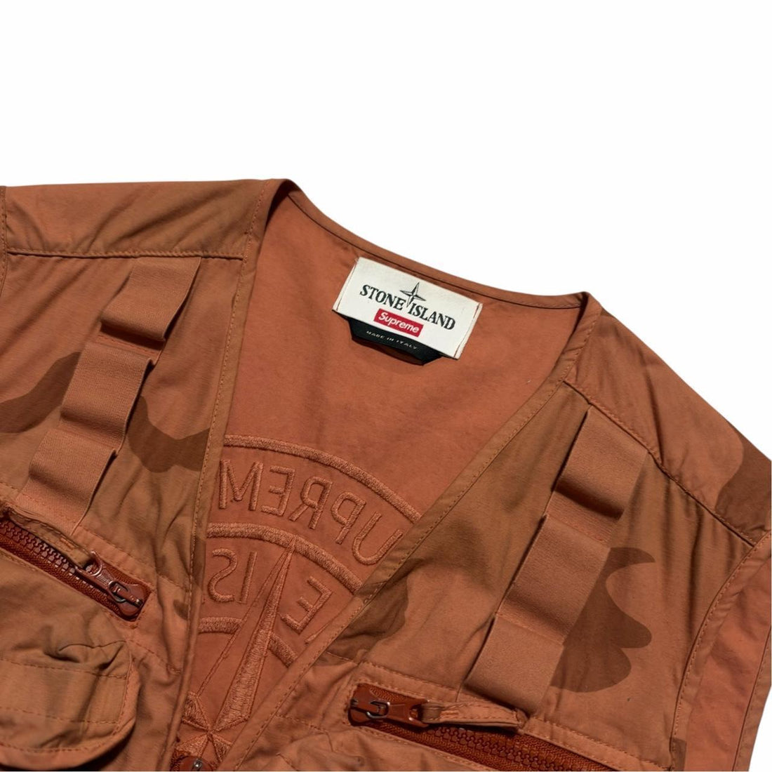 Stone Island Supreme Bushed Cotton Camo Vest