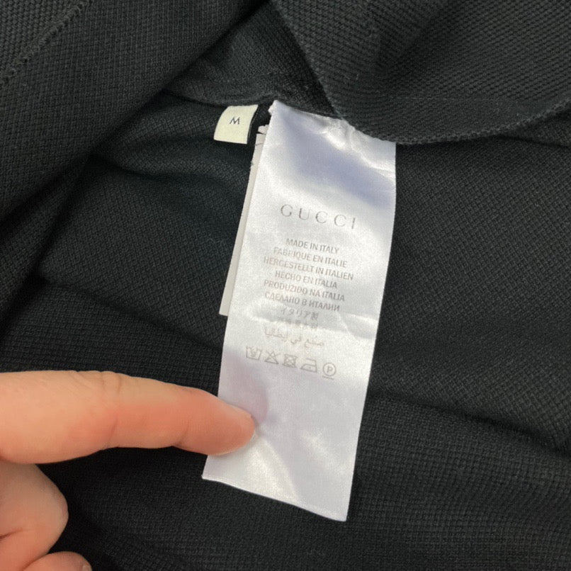 Gucci black polo short sleeve top