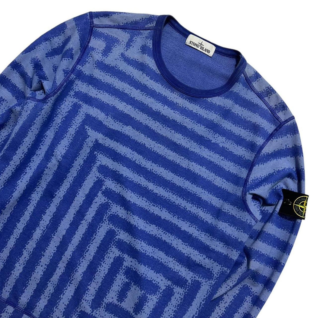 Stone Island Maze Print Pullover Crewneck