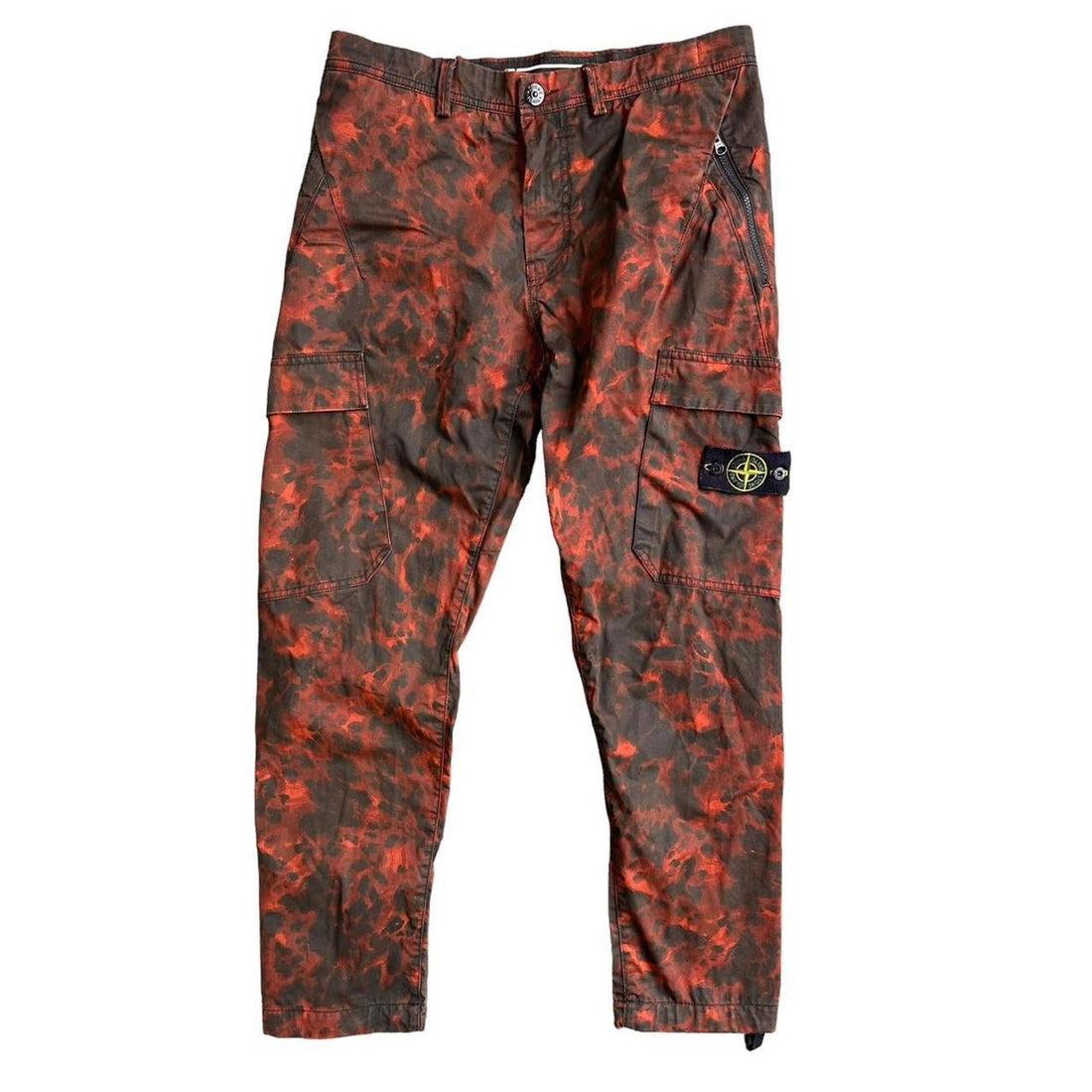Stone Island Red Tortoise Camo Cargos