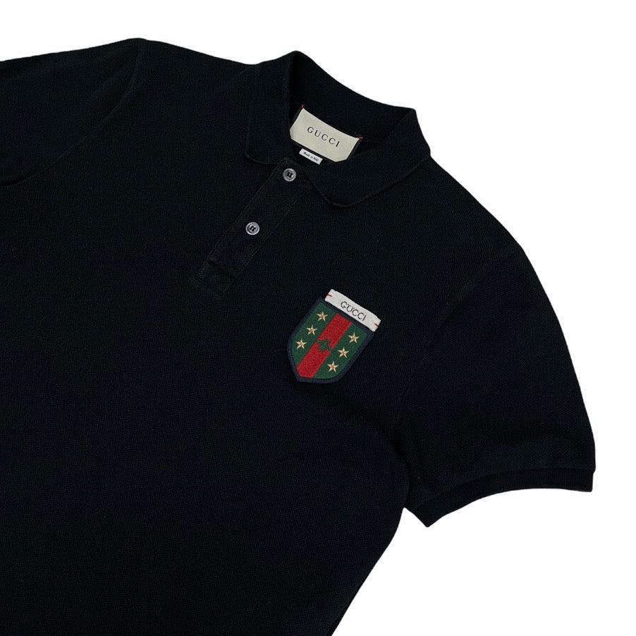 Gucci black polo short sleeve top