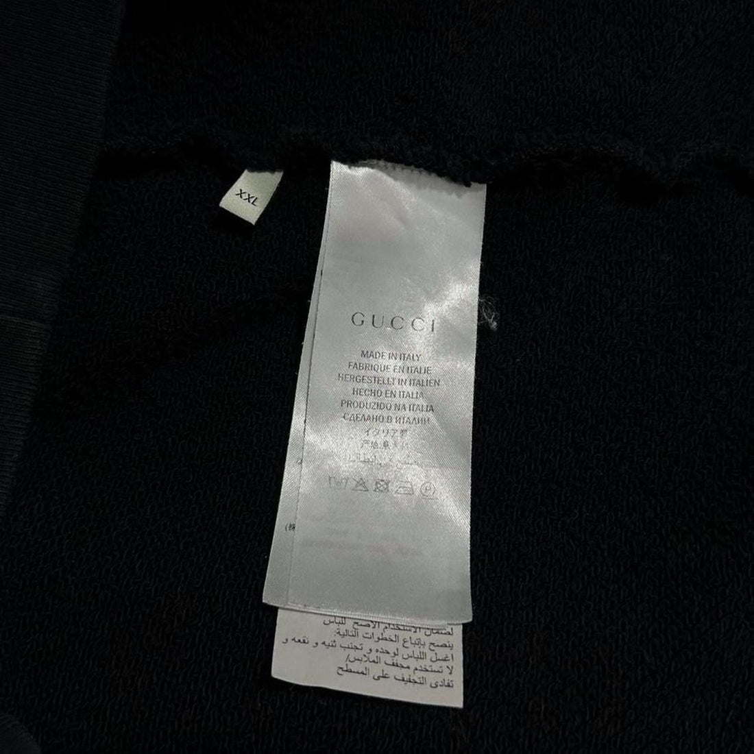 Gucci Distressed Front Print Black Hoodie