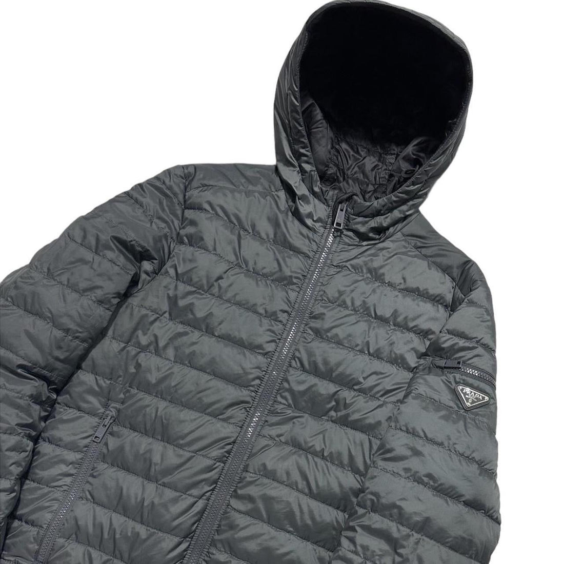 Prada Grey Down Puffer Jacket