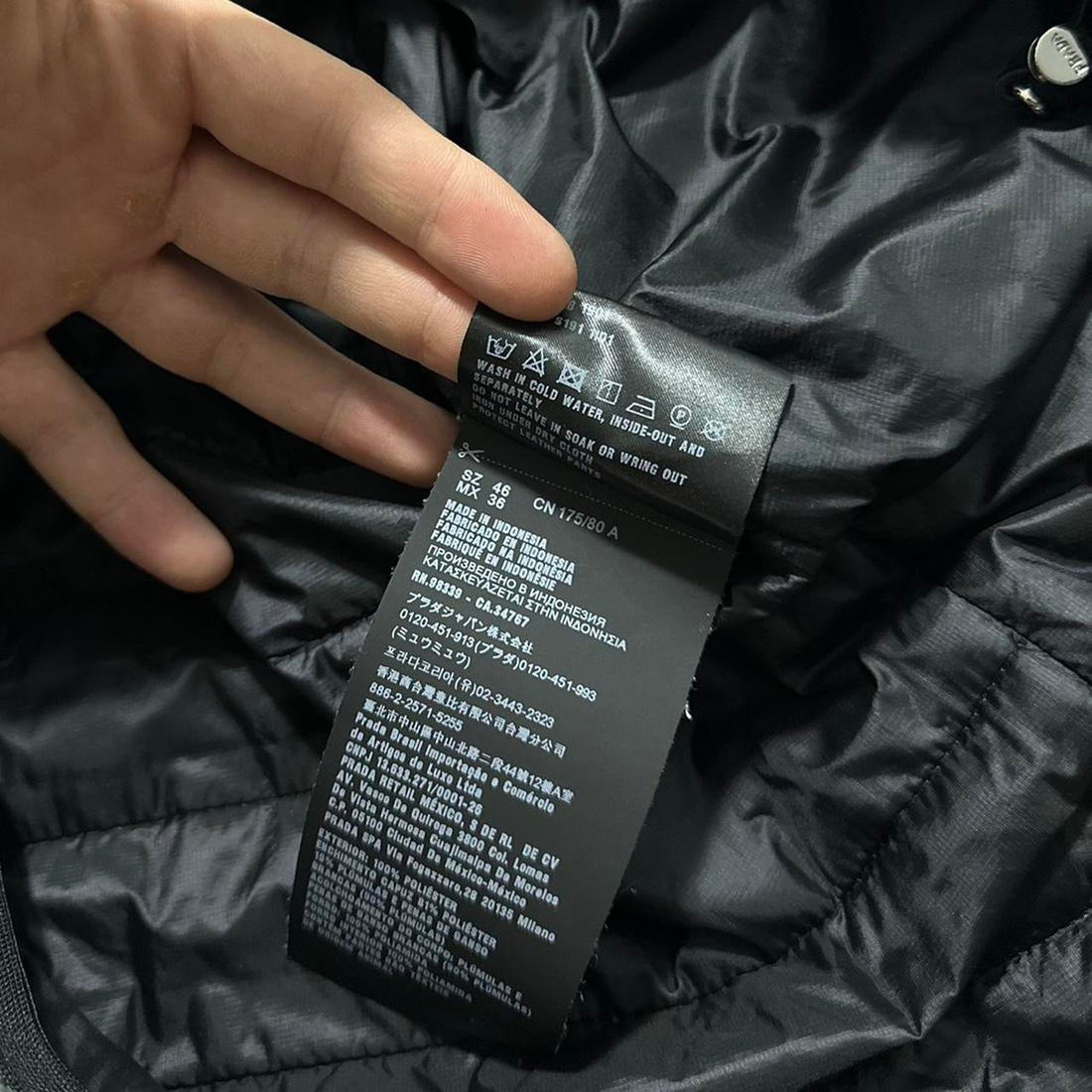 Prada Grey Down Puffer Jacket