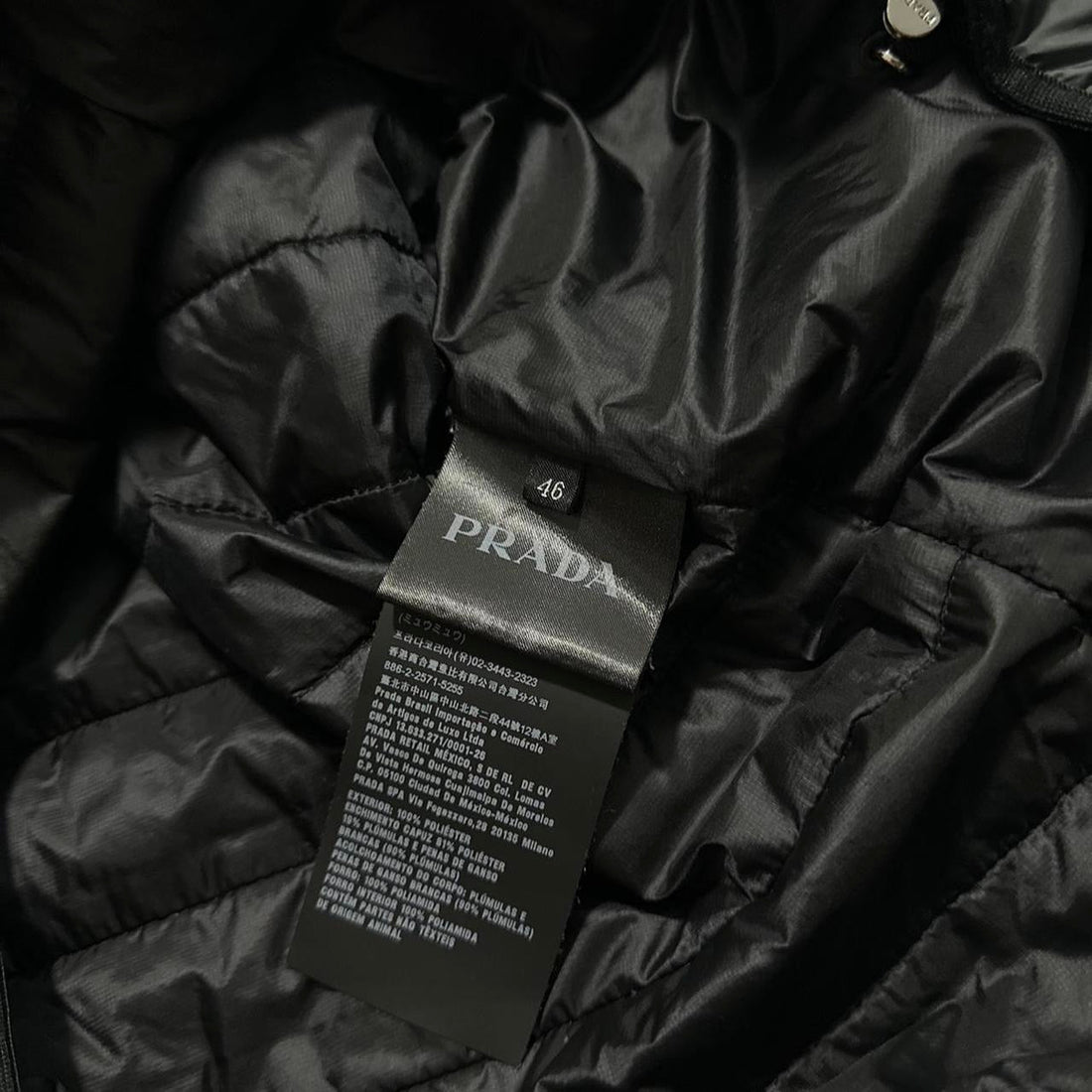 Prada Grey Down Puffer Jacket