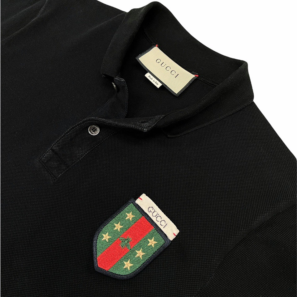 Gucci black polo short sleeve top