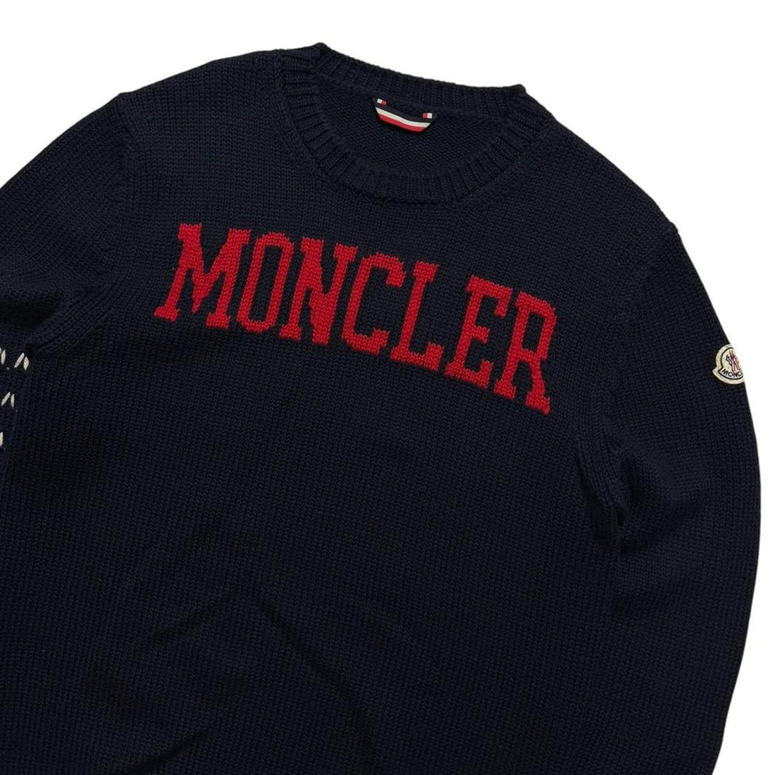 Moncler Navy Wool Knit Pullover