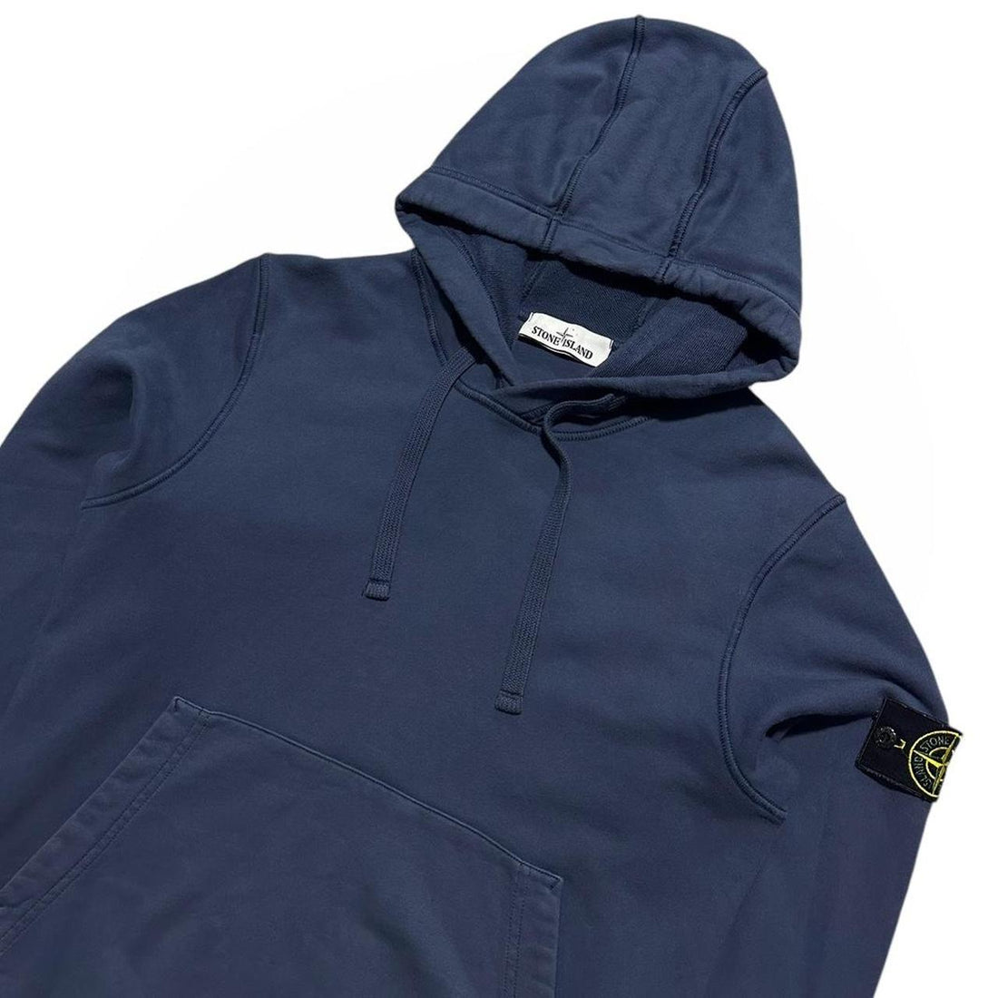 Stone Island Blue Pullover Hoodie