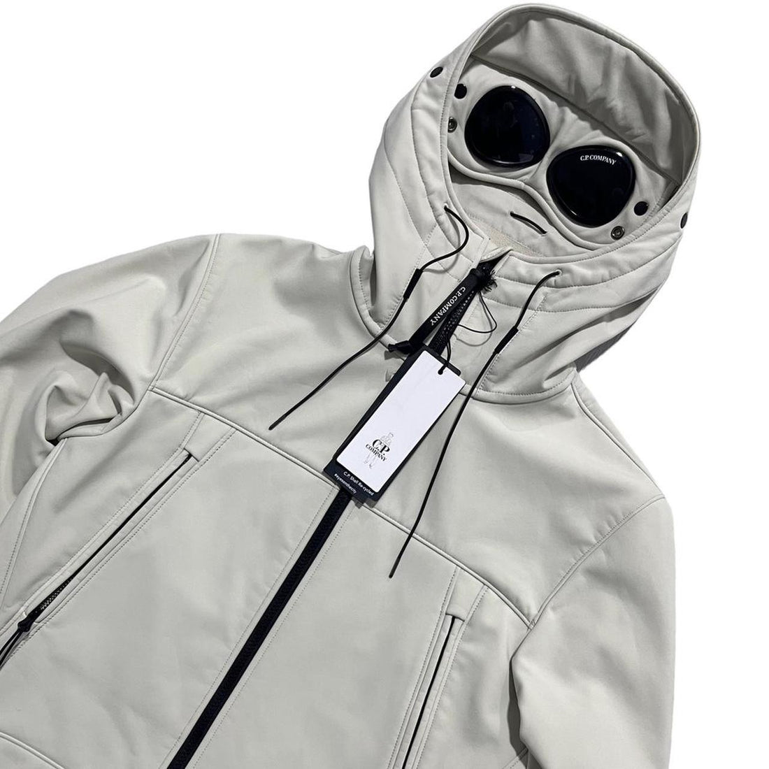 CP Company Cream Soft Shell Goggle Jacket