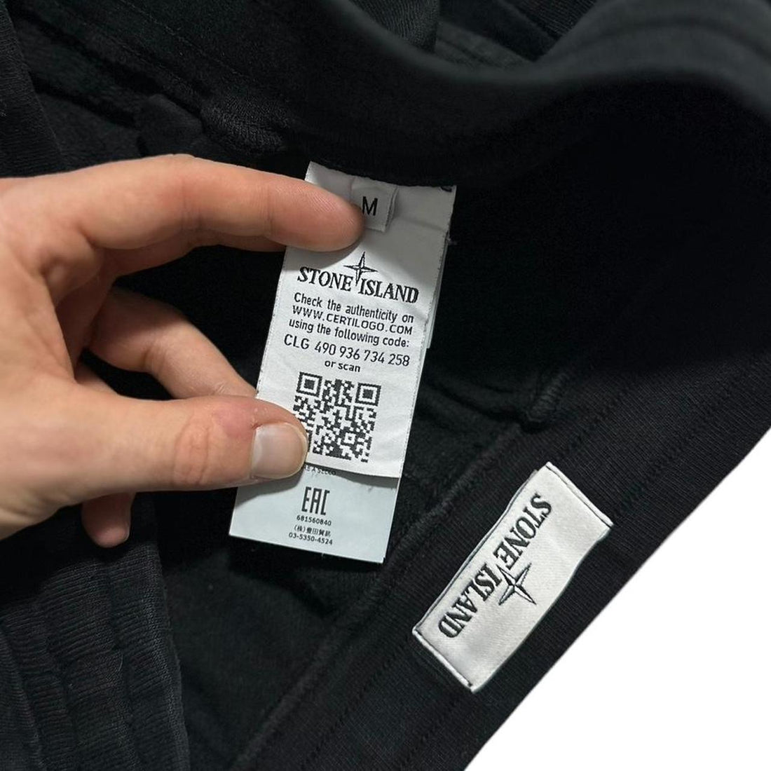 Stone Island Black Cotton Shorts
