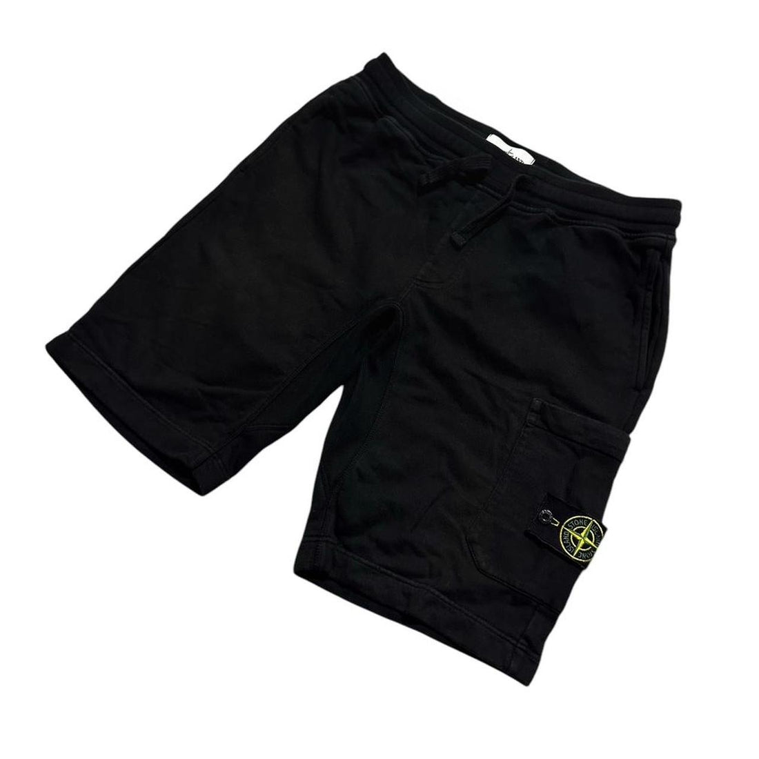 Stone Island Black Cotton Shorts