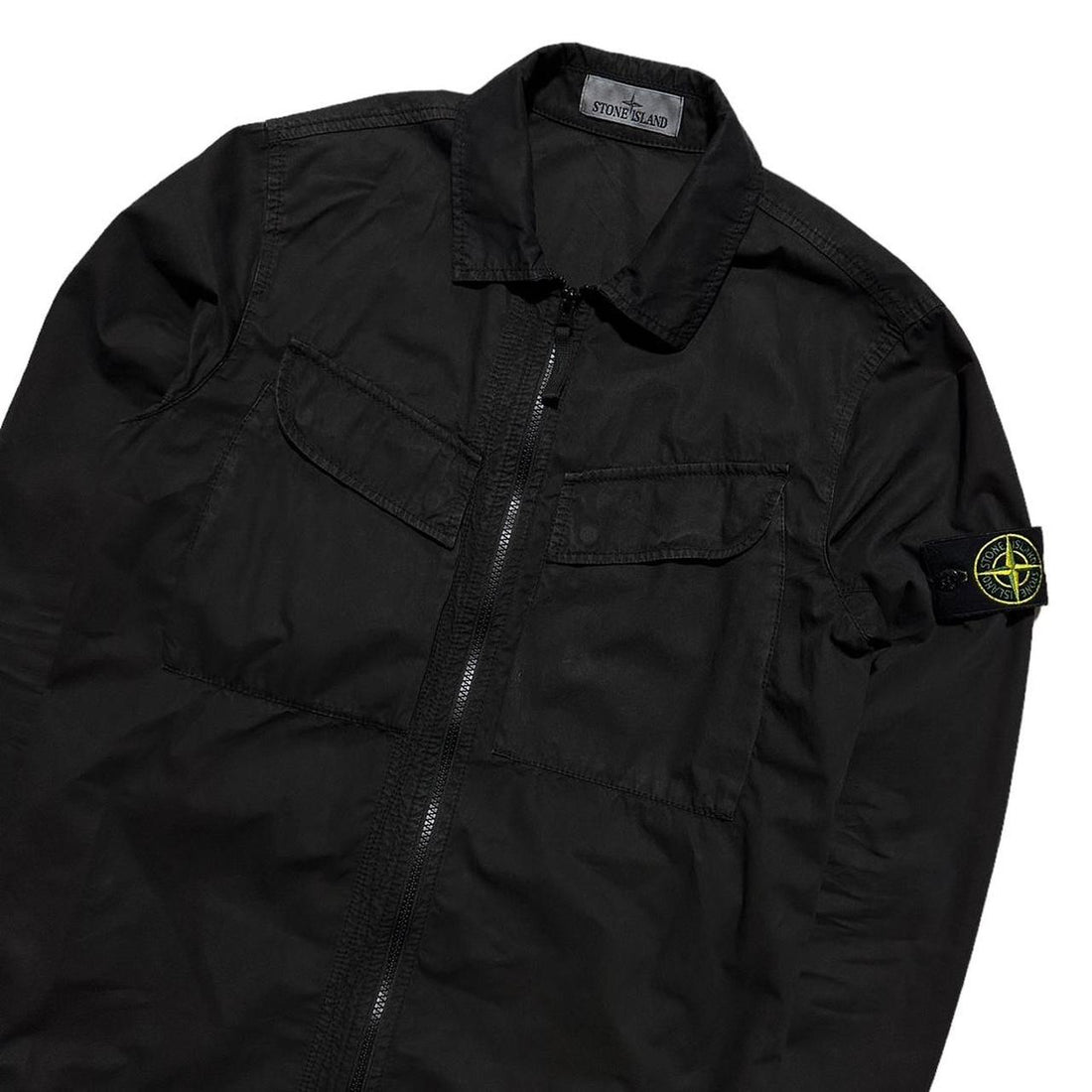 Stone Island Black Double Pocket Overshirt