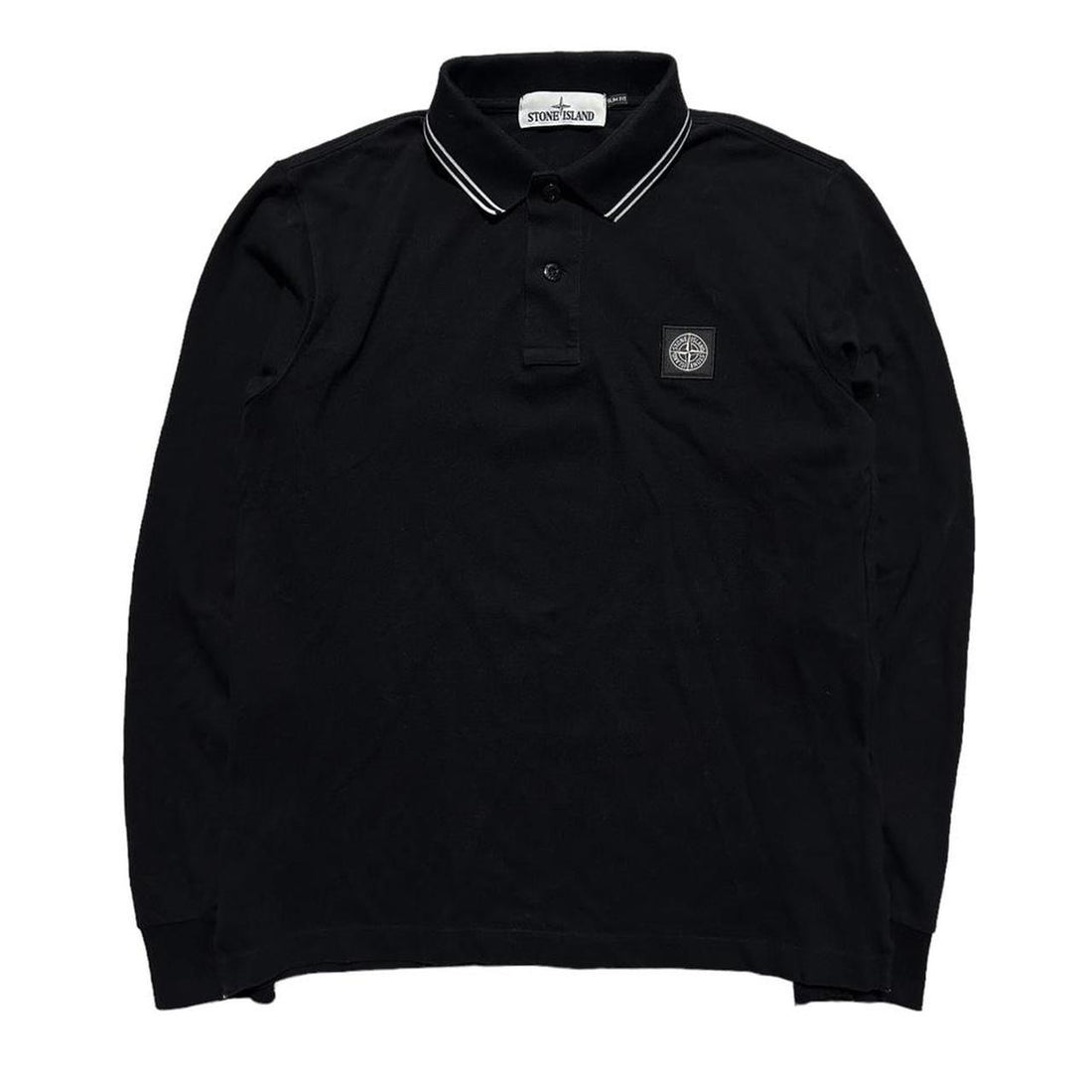 Stone Island Black Long Sleeve Polo