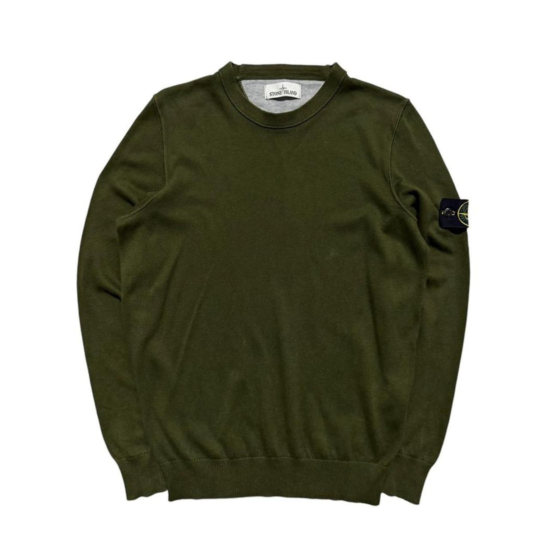 Stone Island Green Thin Pullover Crewneck
