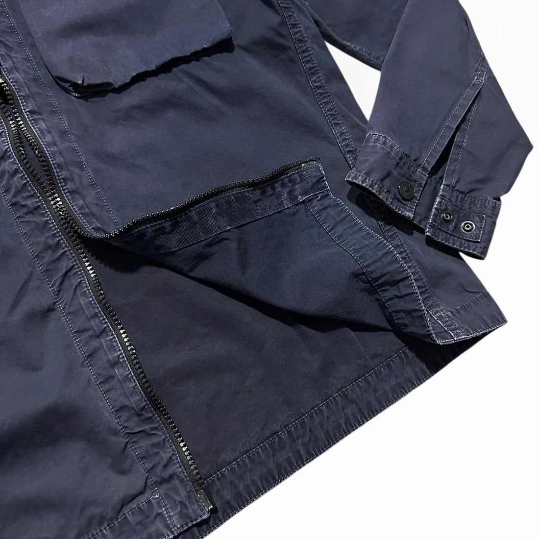 Stone Island Navy Canvas Overshirt