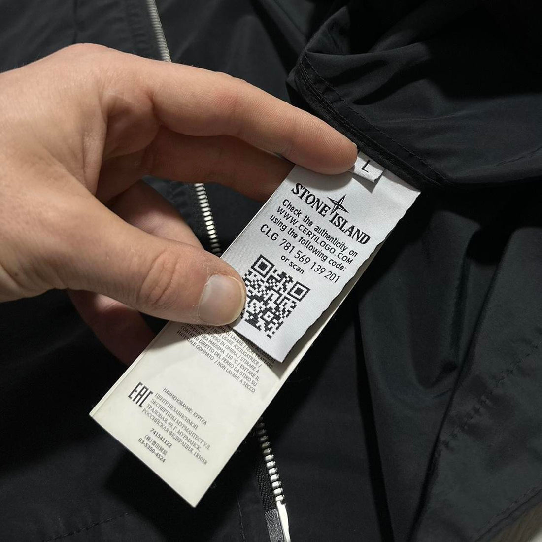 Stone Island Micro Reps Black Jacket