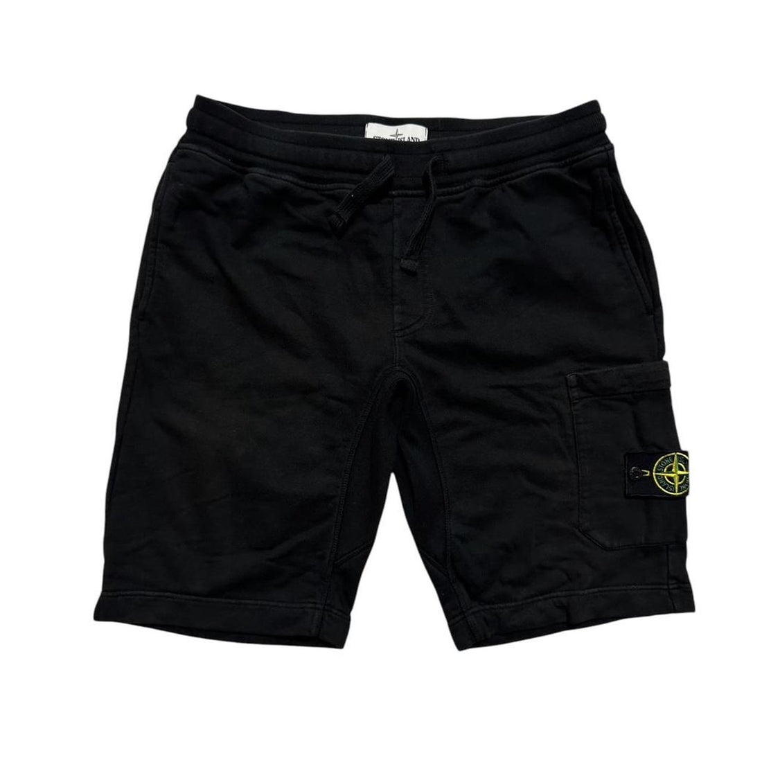 Stone Island Black Cotton Shorts